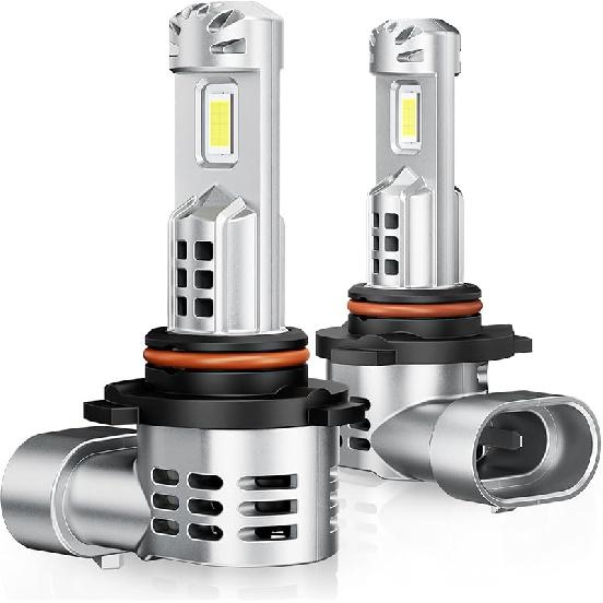 9005 led Bulbs, 30000LM Super Brighter, 6500K Cool White hb3 led Light Bulb with Cooling Fan, Plug-N-Play, High and Low Beam, Canbus Error Free, LED
