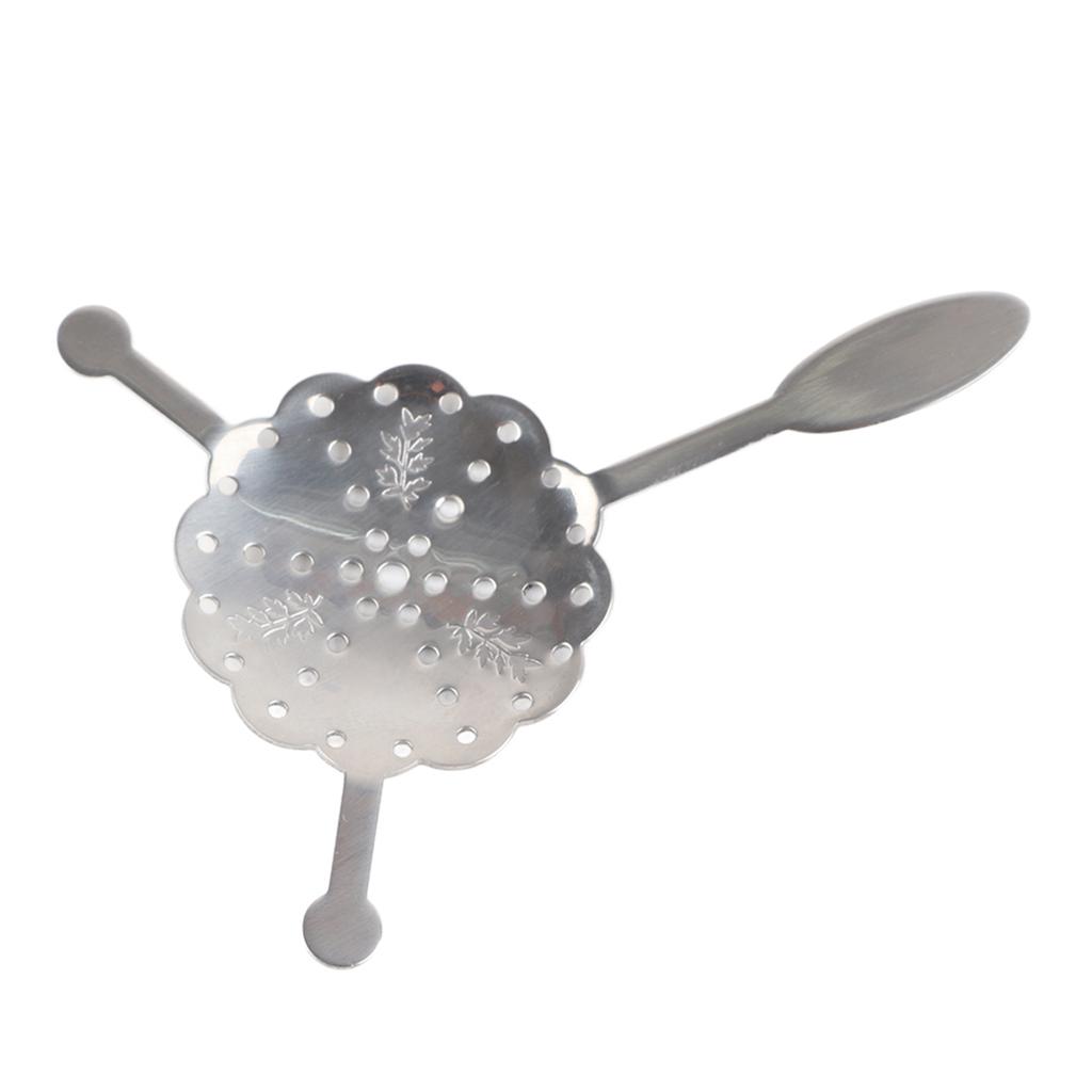 1pc 304 Stainless Steel Unique Design Cocktail Bar Glass Cup Drinking Filter Wormwood Spoon