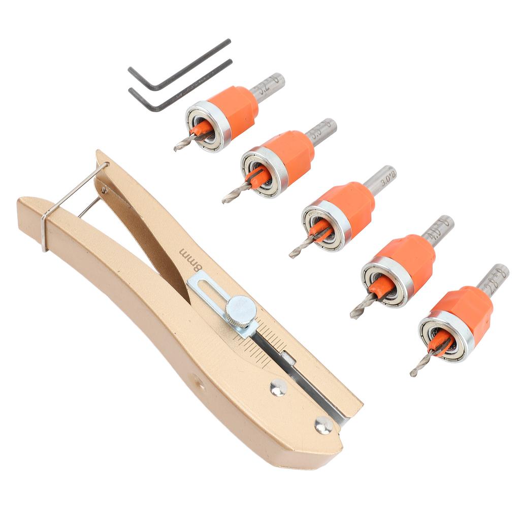 6PCS Set Countersink Drill Bit Set Multifunctional Adjustable Tapered Drill Bit for Woodworking