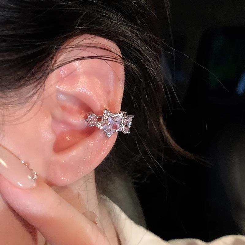 Fashion Zircon Star Ear Cuffs Without Piercing Ear Clip Earrings Non-Piercing Fake Cartilage Earrings for Women Jewelry Gifts