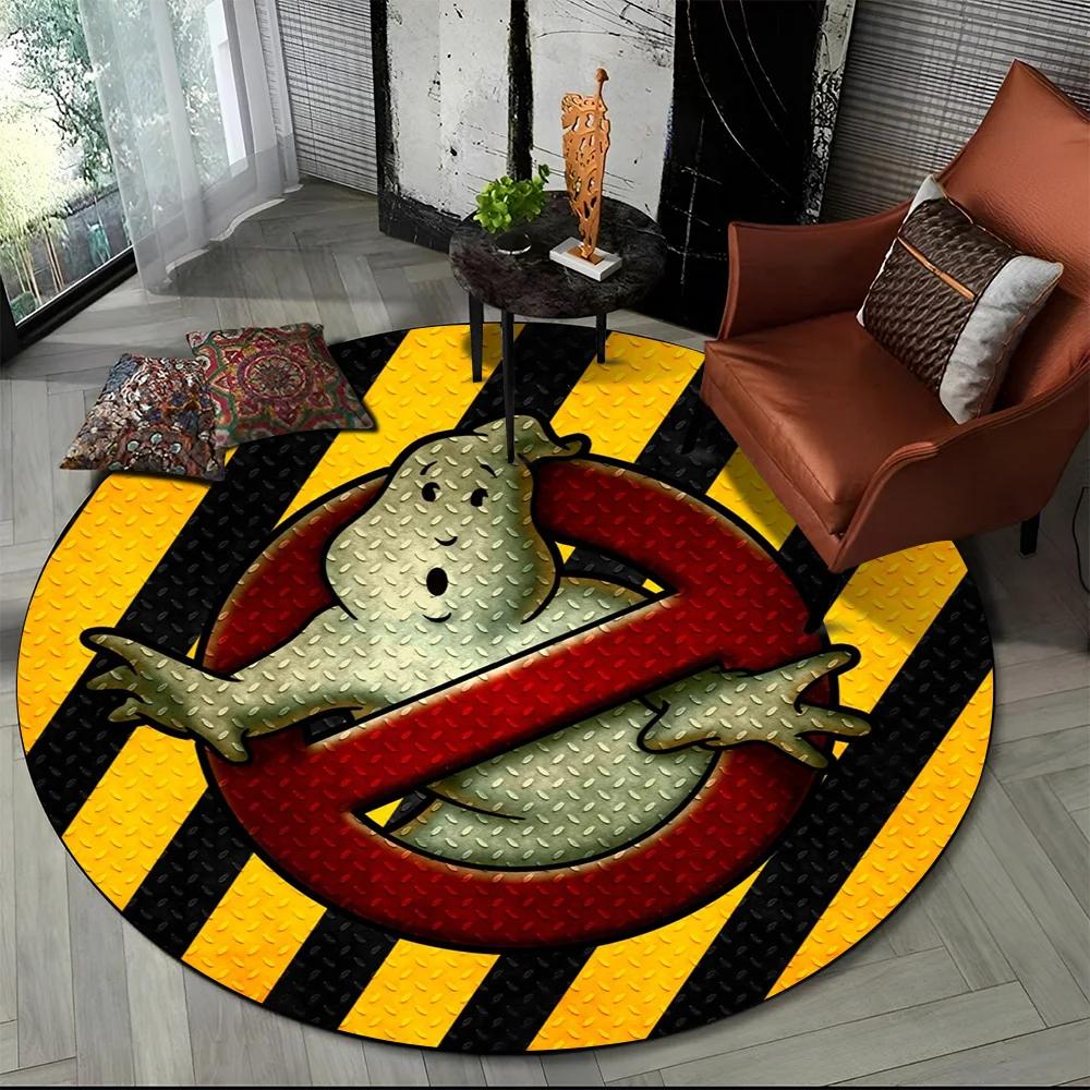 26 Style New G-Ghostbusters Horror Movie Cartoon Round Carpet Rug for Bedroom Living Room Sofa Decoration,pet Decor Floor Mat