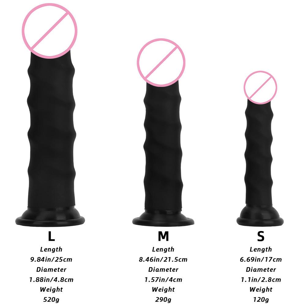 Liquid Silicone Super Large Black Mushroom Head Super Long Thick Imitation Real and Fake Large Penis Anal Plug Toy Fake Vagina Anus Chrysanthemum