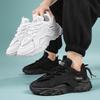 Men's Thick Soled Breathable Casual Sports Shoes Four Seasonal Outdoor Running Shoes Lace Up Soft Soles Walking Shoes Sneakers