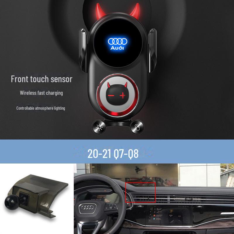 Wireless Charging Car Holder for A6LA4Q5LQ3: Auto-Clamping and Navigation