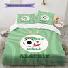 Algeria National Football Pattern Bedding,Quilt Set Quilt Cover Pillowcase Home Birthday Gift(1 * duvet cover + 2 * pillowcase, without core)