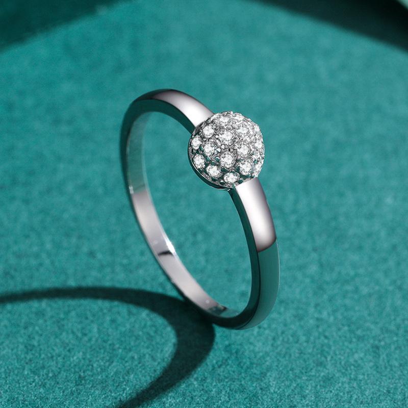 Tancise Classic 925 Sterling Silver  Zircon Ring Ladies Jewelry Wedding Promise Party Gift