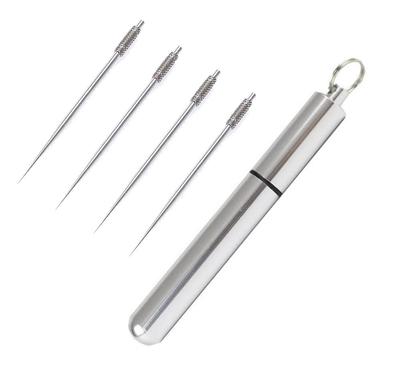 Porte-cure-dents Mini Capsule de Pilule en Alliage de Titane Étanche Portable Étui de Rangement pour le Transport Camping Randonnée Outils d'Extérieur