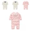 Baby Long Sleeve Cotton Romper With Bow For Toddler Crawling And Play