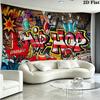Hip pop Wall Tapestry Aesthetic Wall Hanging Printed Fabric Blanket Decorative Tapestries for Bedroom Living Room Home Decor