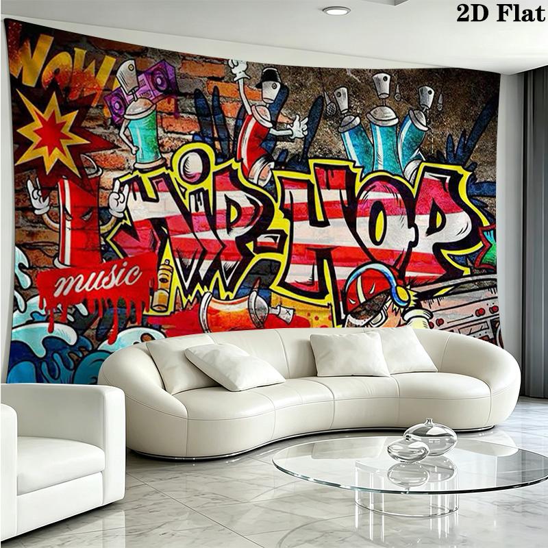 Hip pop Wall Tapestry Aesthetic Wall Hanging Printed Fabric Blanket Decorative Tapestries for Bedroom Living Room Home Decor