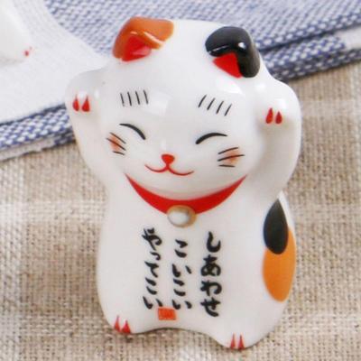 Storage Home Hotel Spoon Fork Rest Lucky Cat Cutlery Stand Japanese Chopsticks Holder Ceramic