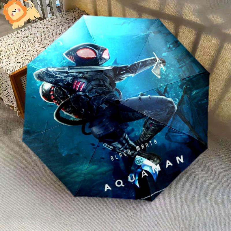 Aquaman Realm Folding Umbrella Durable Suitable For All Seasons Umbrella Three Folds Umbrella