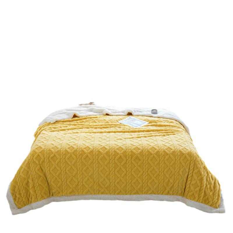 Tuff Lamb Fleece Nordic Sofa Blanket: Soft, Solid Color, Year-Round Use