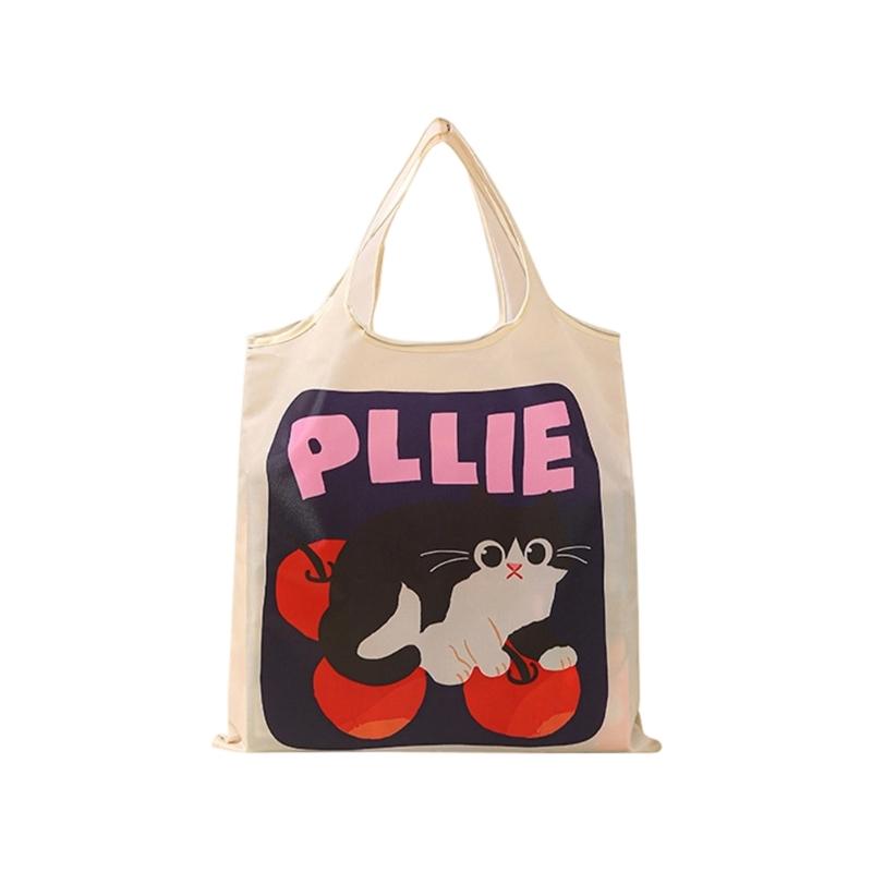Portable Cartoon Storage Bag Foldable Travel Organizers For Underwear Accessories Multipurpose Polyester Shopping Toted