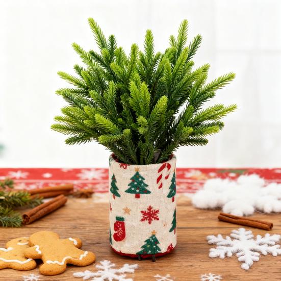 Yousheng Künstliche Kiefernzweige Realistische Norfolk-Kiefernzweige Faux-Grünzeug Laub Kiefernnadel-Zweige für DIY Weihnachtskränze Vase Innen Außen