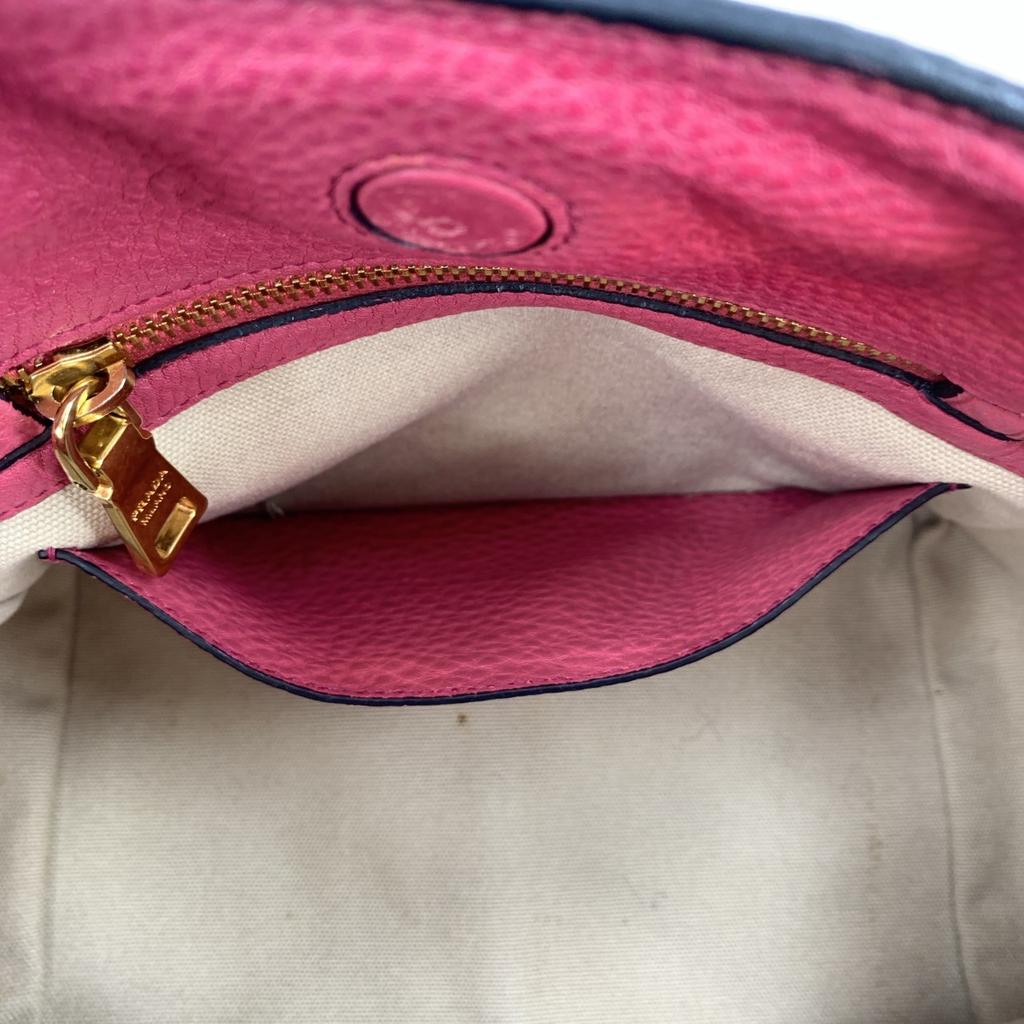 Prada Vitello Dino Skóra Licowa Torba Do Ręki Tote Na Ramię BR5092 Różowa Płytka z Logo Trójkątnym Biała Metka