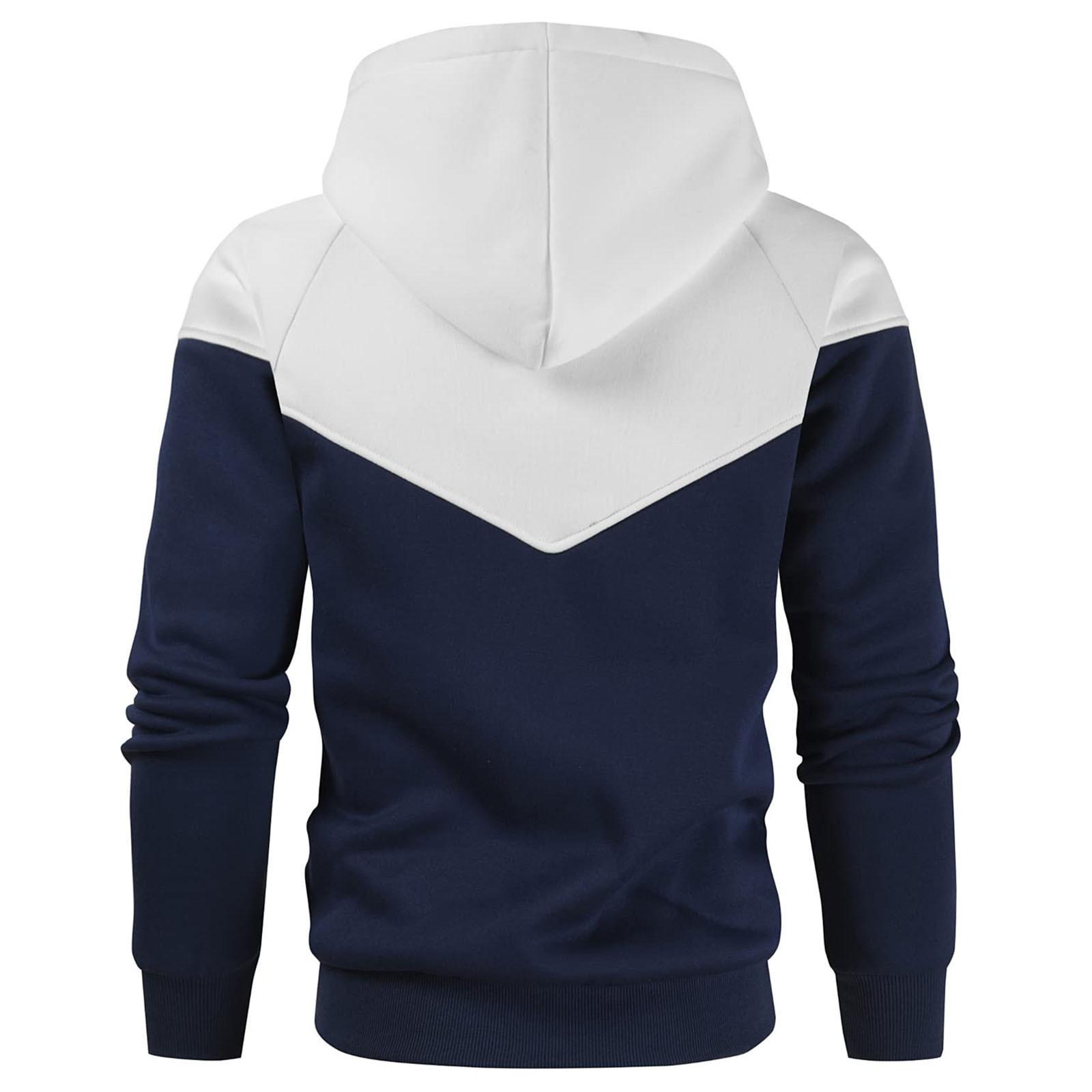 Новый Европейский и Американский мужской модный свитер с контрастной строчкой — фото 15