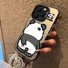 Cute panda graphic phone case for iphone 16 15 14 13 12 11 x XR Xs SE2 SE 8 7 plus pro Max mini PC back cover