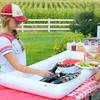 Inflatable Cooler Serving Bars Pool Party Coolers Food Holder Ice for BBQs Picnics Indoor Outdoor Luau Supplies with Drain Plug