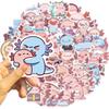 50 Cartoon Salamander Daily Stickers Decorate Notebook Suitcase DIY Waterproof Stickers
