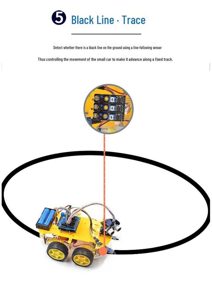 Arduino Uno R3 Smart Car Kit: Bluetooth-Enabled Line Following Development Board