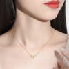 Japan and Korea fashion double heart necklace female ins niche design high-end light luxury collarbone chain for girlfriends