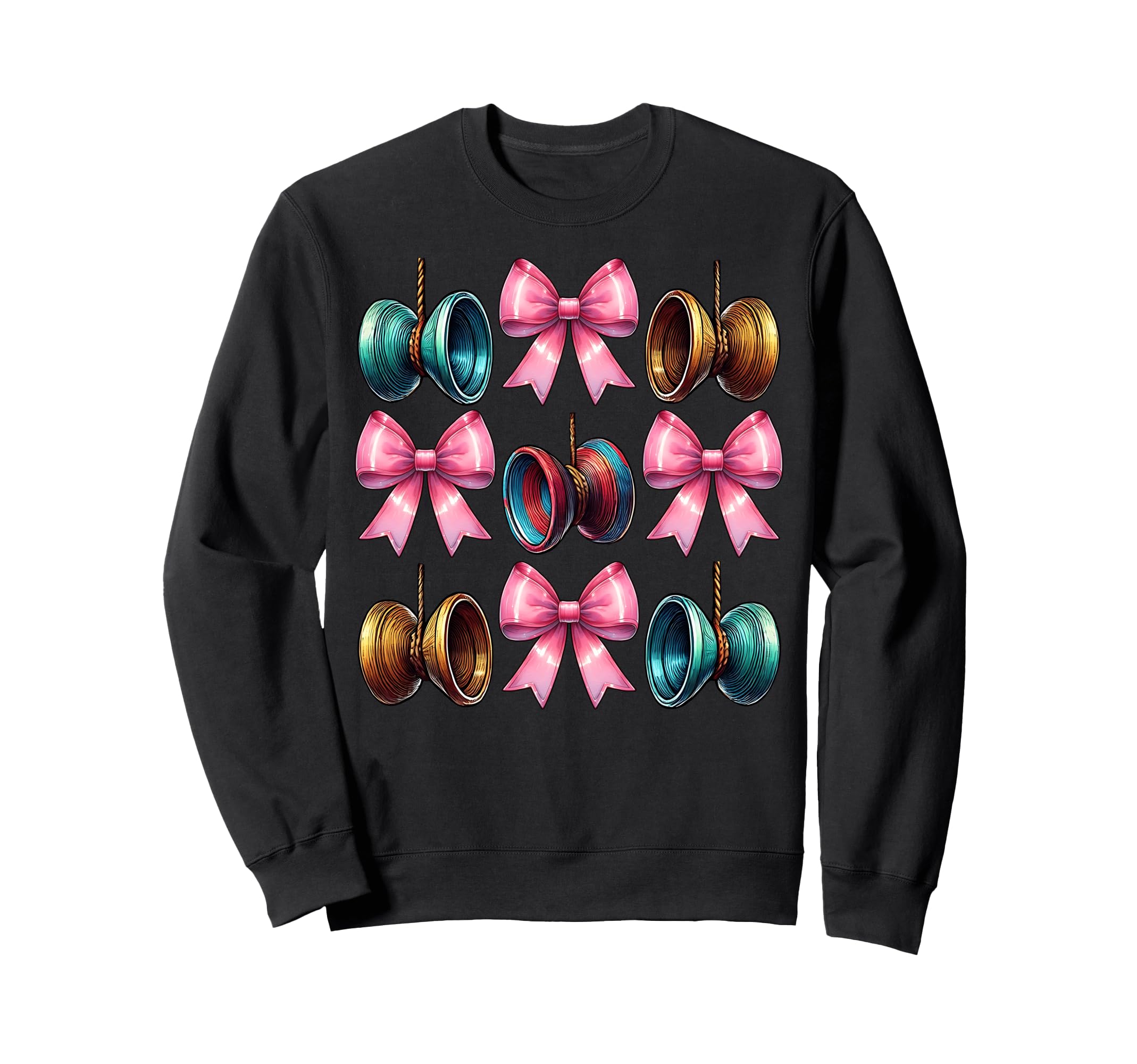 

Coquette Bow Toy for Day Pink Mommy Sweatshirt Yo-Yo Girls, Mother s чёрный