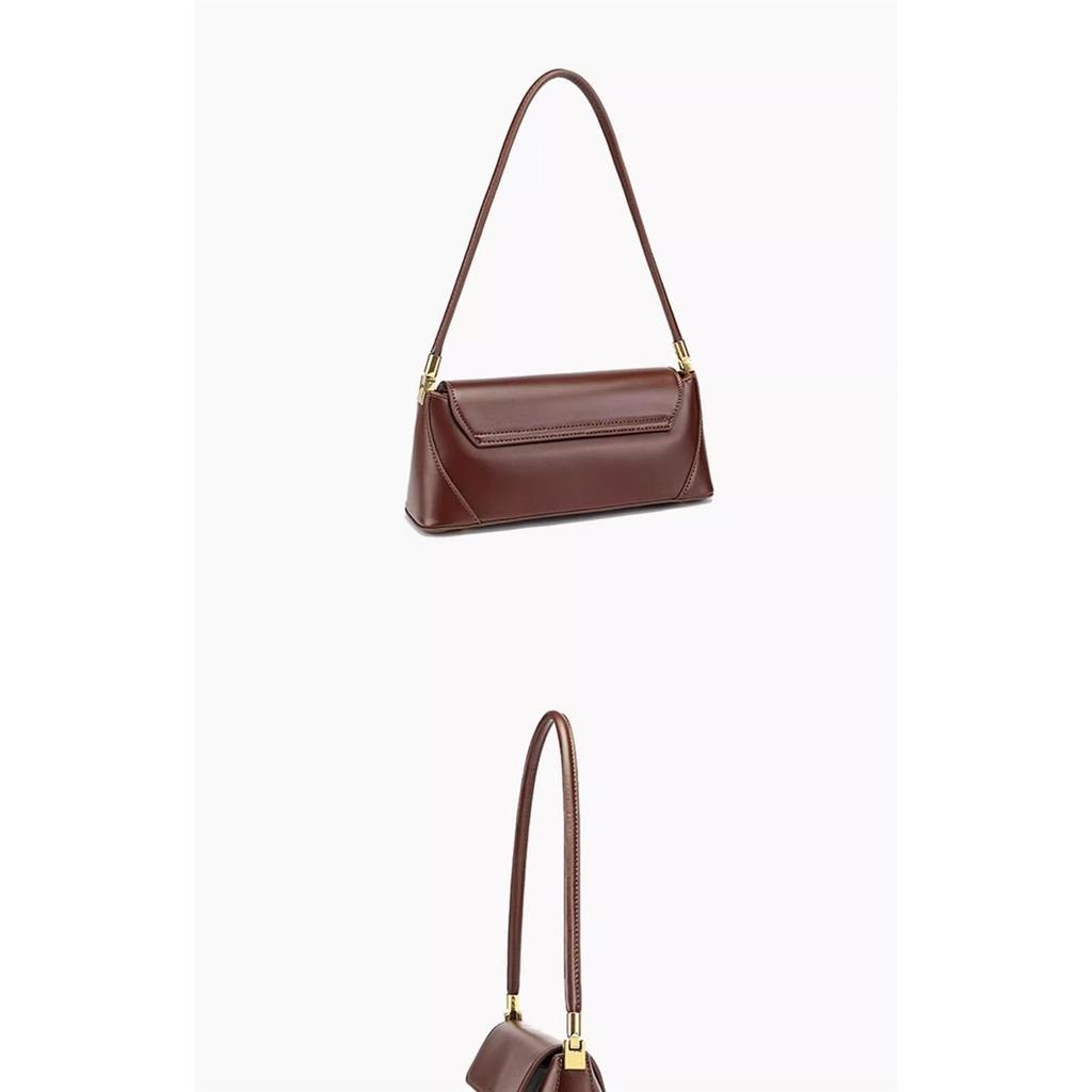 Textured Fashion Retro Baguette Underarm Bag Versatile Shoulder Messenger Bag Trendy