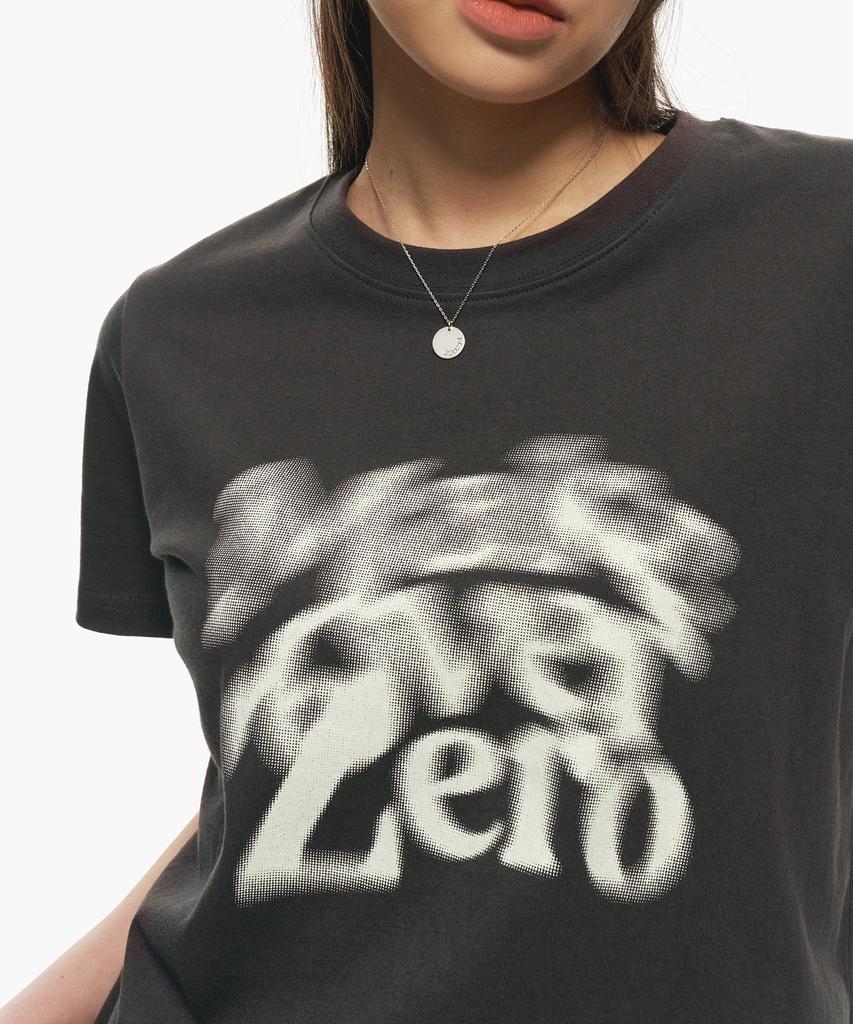 MOZMOZ Blur Square Regular Fit Short Sleeve T-Shirt Charcoal