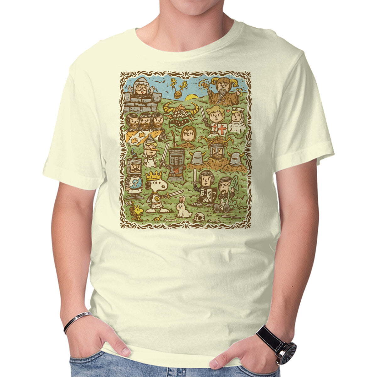 Unisex Crew Neck T-Shirt The Quest Graphic Short Sleeve Casual Tee M