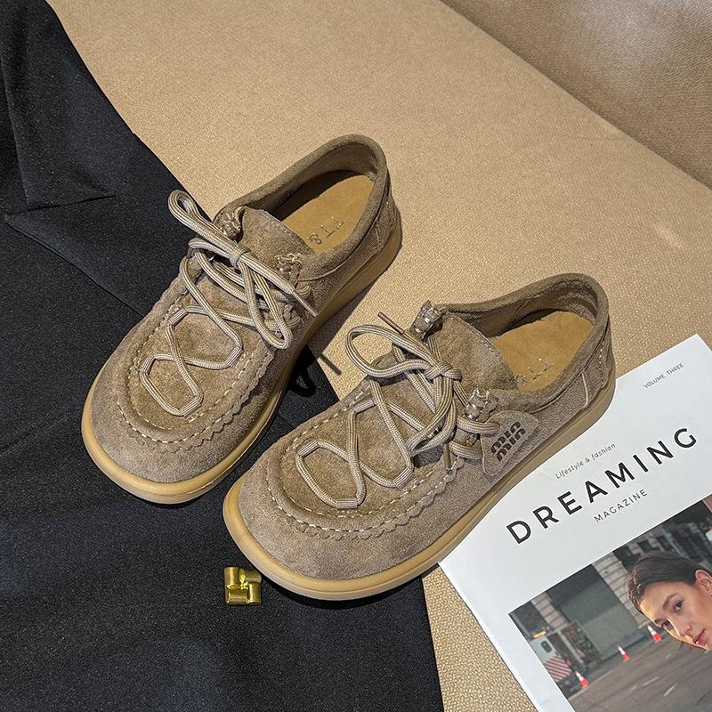 Thick-soled All-inclusive Single Shoes Women's 2025 New Fashionable Versatile One-pedal Kangaroo Shoes Wear-resistant Beef Tendon Half-tray Shoes