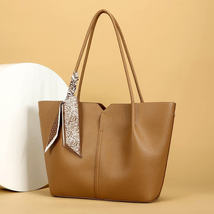Lychee pattern silk scarf decorative tote bag women's shoulder bag