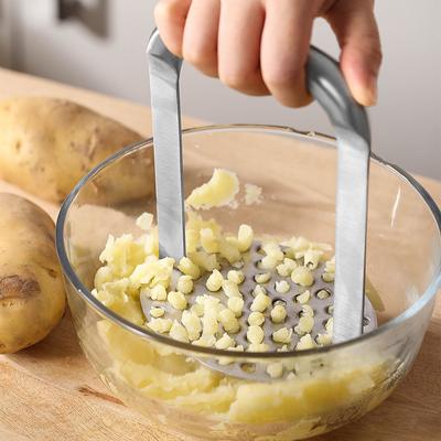 Potato Pressure Masher Stainless Steel Manual Potato Masher Kitchen Gadget with Anti Slip Handle