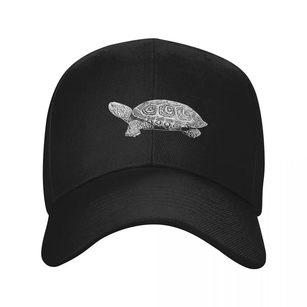 Diamondback Terrapin White Print Baseball Cap Funny Hat Ball Cap Hat Beach Hat Man For The Sun Elegant Womens Hats Mens