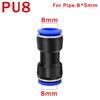 4/6/8/10/12/14/16mm PU PG Pneumatic Fitting Quick Push in Straight Gas Coupling Air Hose Tube PG PU Pneumatic Fitting Connector Fuel System Fittings7