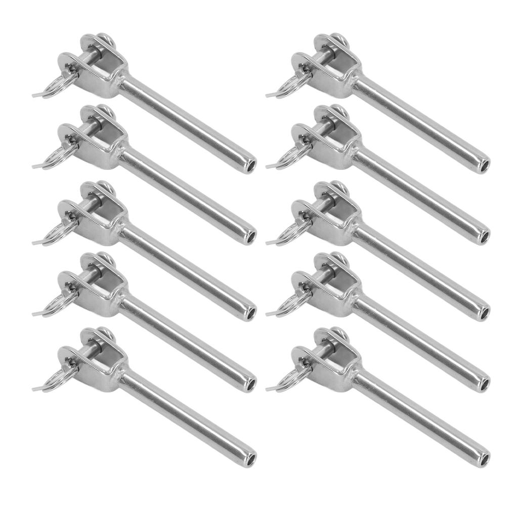 10 Stück Klemme Gabelendstück 316 Edelstahl Rost Korrosionsbeständigkeit 3mm Drahtseil