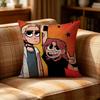CCartoon MMetal Family Pillow Case Pattern Printed Pillowcase For Living Room Sofa Cushion Cover