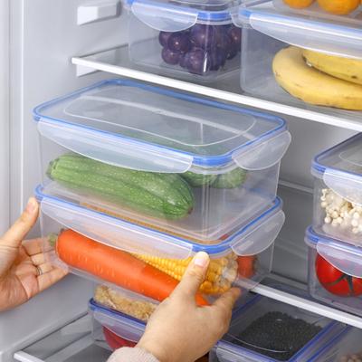 Küchenkühlschrank, rechteckig, schärfer, hitzebeständig, praktisch, geruchsfrei, mikrowellengeeignet, Kunststoff-Obstaufbewahrungsboxen
