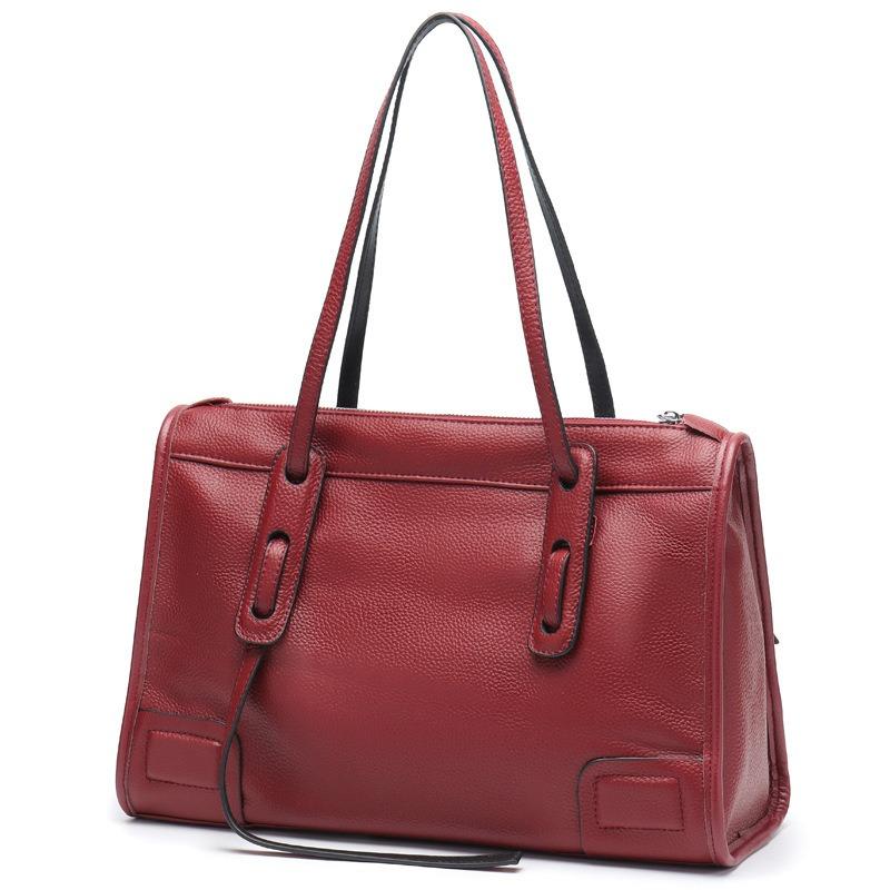 Guangzhou New Design Niche Retro Women's Bag Leather Handbag Commuter Shoulder Portable Tote Bag Daiga
