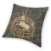 Medieval Unicorn In Captivity Floral Pillowcase Polyester Linen Velvet Creative Throw Pillow Case Sofa Seater Cushion Cover