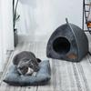 Neues Dreieck Katzennest Geschlossenes Katzenhaus Haustiernest Warm und Verdickt Tiefschlaf Hundenest Haustierbedarf Geschlossenes Katzenbett Katzenzel