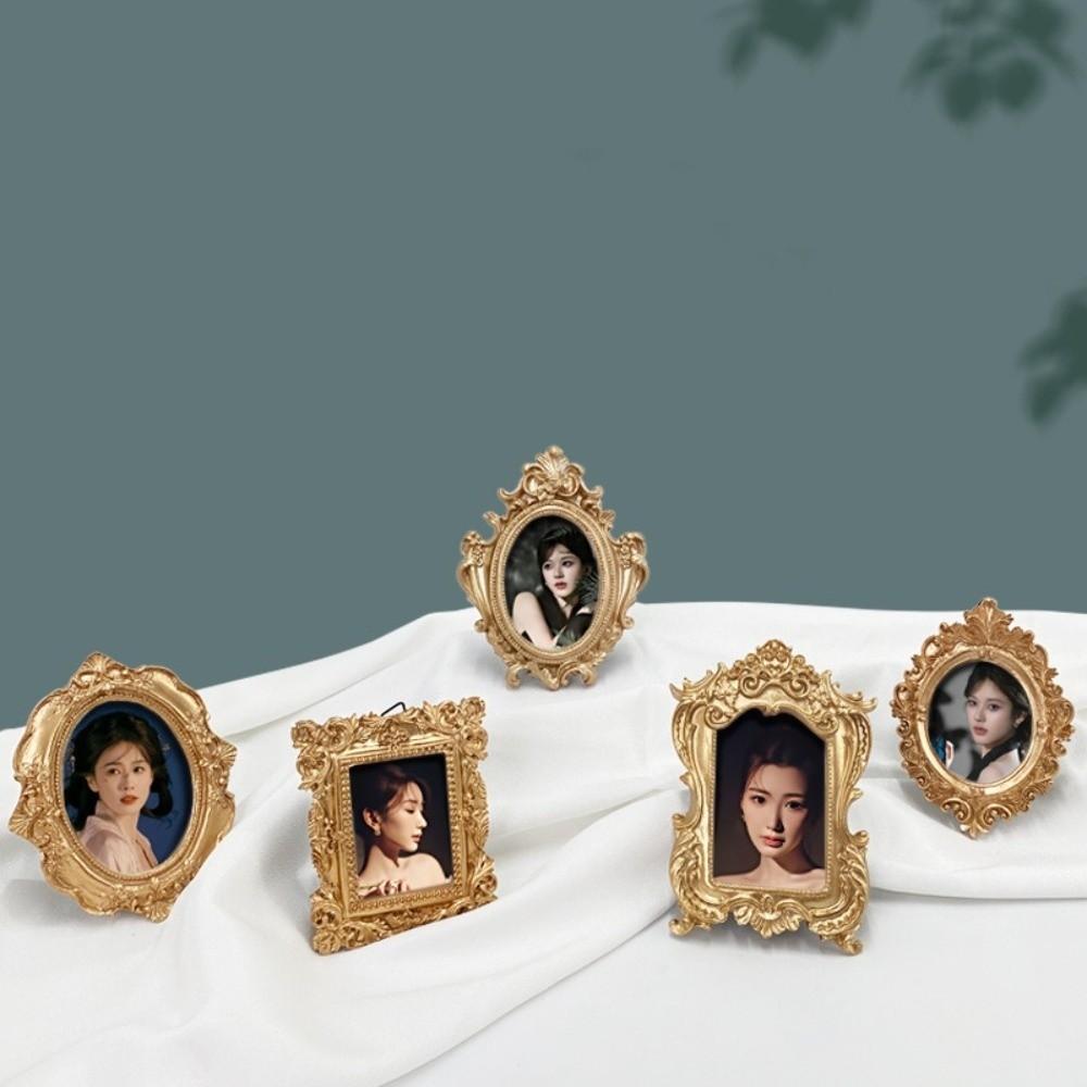 Elegant Vintage Picture Frame Resin Ornate Details Gold Antique Frame Can Be Hung Exquisite Baroque Decor Frame