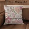 2D Floral Embroidered Pattern Decorative Cushion Covers Pattern Cushion Cover Suitable For Sofa Bedroom Car Pillow Cover