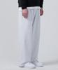 GAKKAI UNIONS Single-Pleat Wide Sweatpants White Melange
