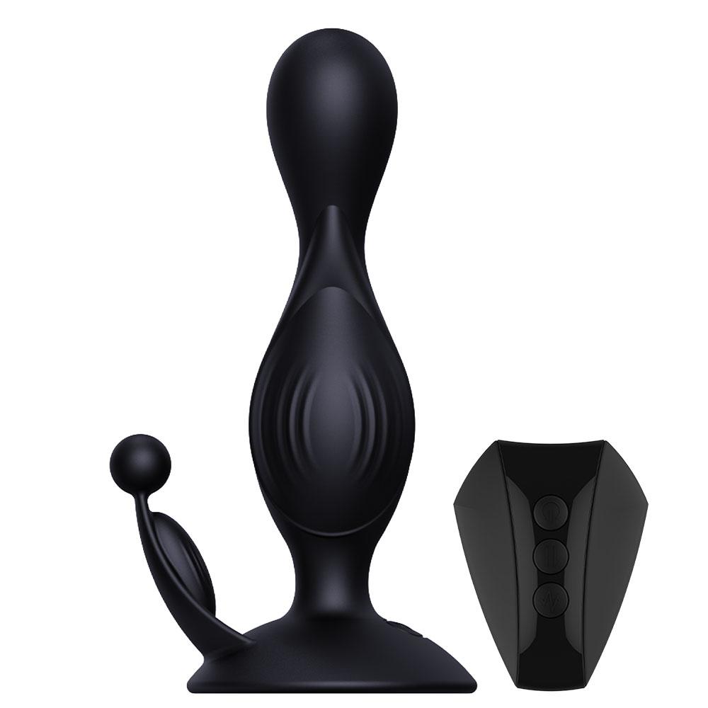 Tri-motor Anal Plug Electric Shock Butt Plugs Anal Beads Prostate Massager Female Masturbator Erotic Sex Toys for Couple