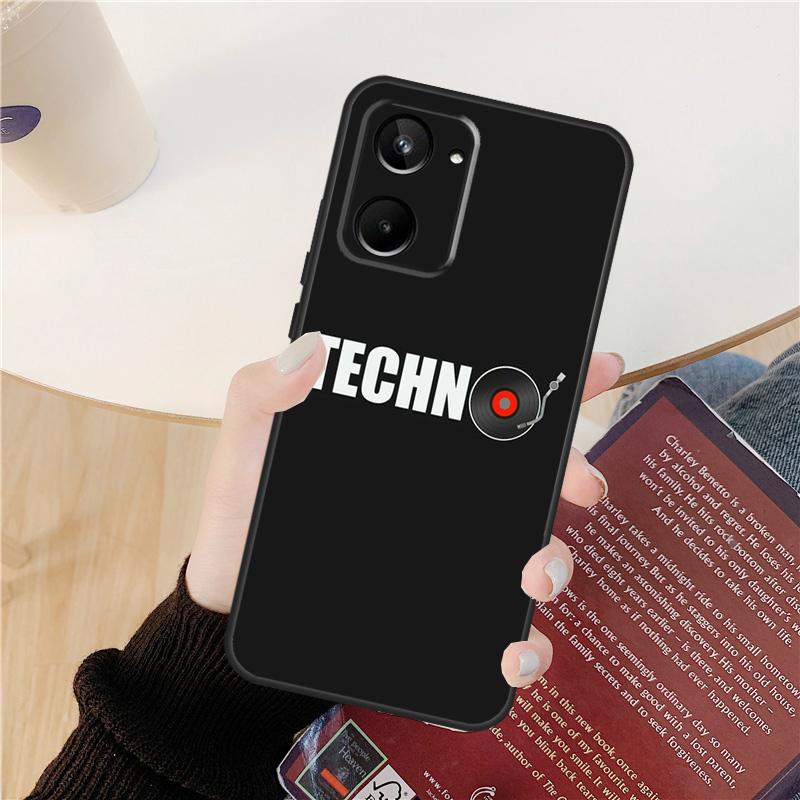 Techno Music Case For Realme C61 C67 C53 C55 C75 C51 C21Y C25S GT 6 6T 5 GT7 Pro 10 11 12 13 14 Pro Plus