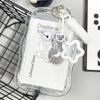 Cartoon Soft Silicone Kpop Photocard Holder Spring Rope With Star Keychain Transparent Card Holder Sliding Cover