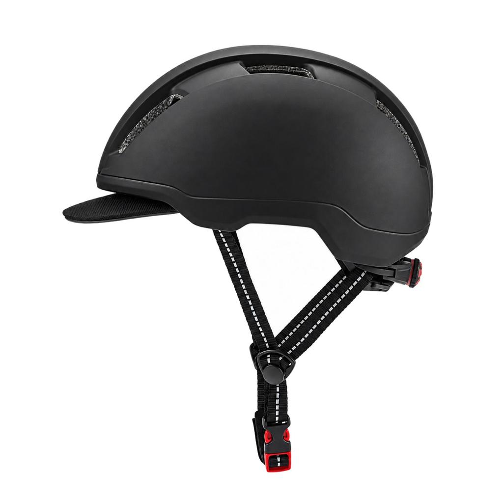 Traveler Bike Helmet ShockAbsorbing with Visor Comfortable for City Commuters,
