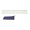 1/4Pcs Mahjong Rack with Magnetic Pusher & Storage Bag, Scalloped Acrylic Mah Jongg Tile Holder Pusher Bar, Gift for American Mahjong Players