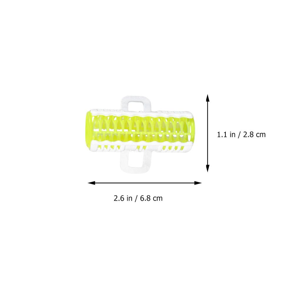 6Pcs Hair Curlers Rollers Plastic See-Through Bang Curlers Small Size Self-Holding Hairstyle Tools for Home Beauty Salon Women